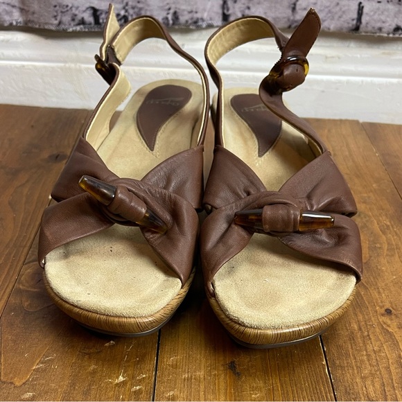 Dansko Brown Wedge Sandals - Picture 3 of 11